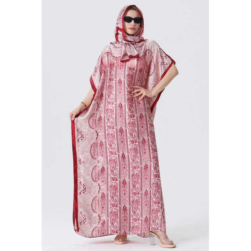 Silk Africa Robe Manufacturer - 2025 Wholesale Luxury Designer Polyester Printed Headscarf Ethnic Style Loose