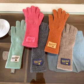 Cashmere Knitted Gloves Manufacturer - Japan Korea Style New Brushed Jacquard Touch Screen Keep Warm Winter