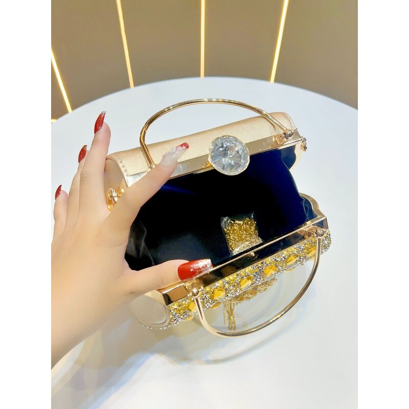 Evening Clutch Bag Manufacturer - New Style Luxury Diamond Full Diamond Fashion Dress Diner Party Women's Shoulder