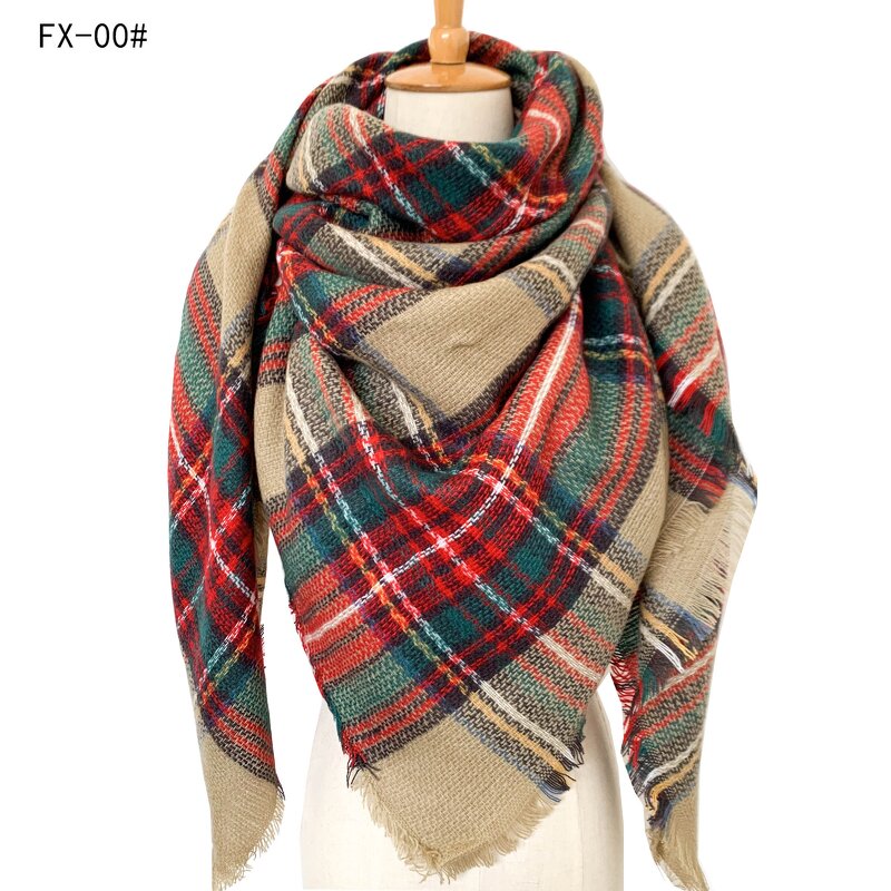Plaid Scarf Manufacturer - American Trends Women's Fall Winter Tassel Soft Warm Blanket for Wraps