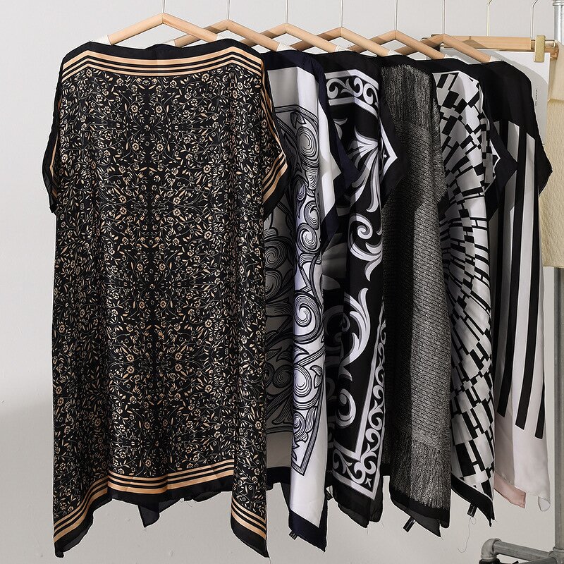 Pashmina Scarf Manufacturer - Summer Soft Long Silk for Women Colorful Beach Wrap Wholesale