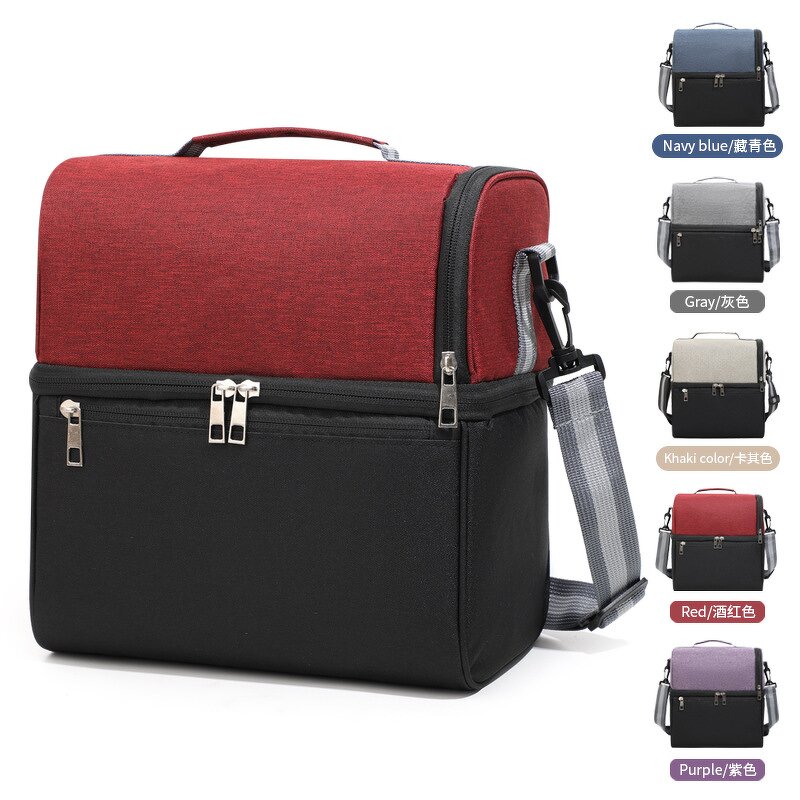 Insulated Lunch Bag Manufacturer - Adult Large Cooler Tote for Men Women Double Deck