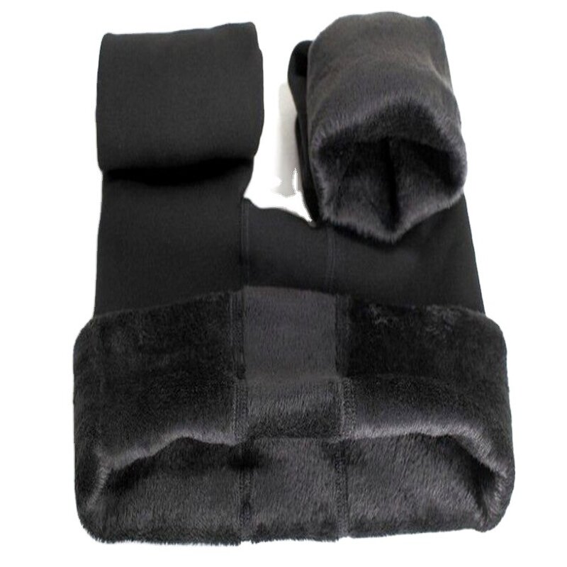 Thermal Fleece Leggings Manufacturer - Women's Pantyhose Tights Winter Warm Ladies Solid Breathable Knitted Yoga