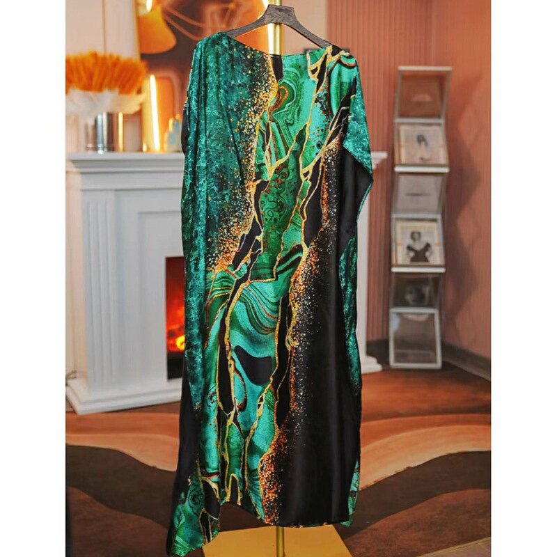 African Fashion Dress Manufacturer - Printed Floral Turkey Kaftan Islamic Clothing Abaya Women Muslim Female Gown