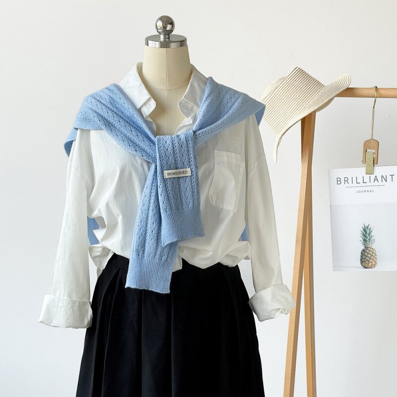 Cape Wrap Cardigan Manufacturer - Women's Autumn Slouchy Knitted Shawl Scarf Cape Accessories for Adults