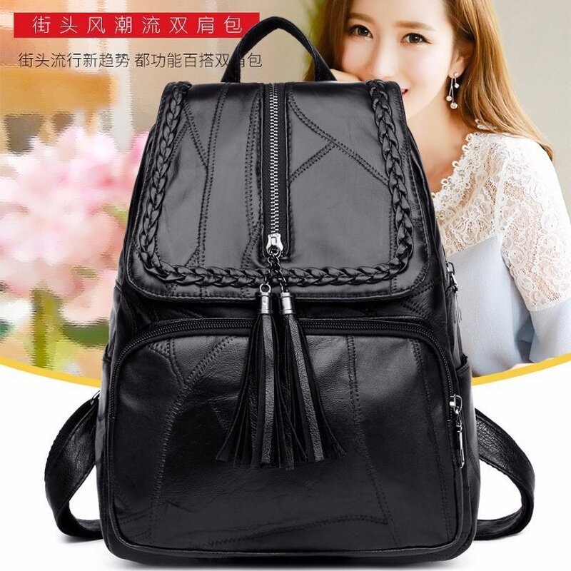 Women's Backpack Manufacturer - 2025 New PU Tassel Fashion Versatile for Travel Casual
