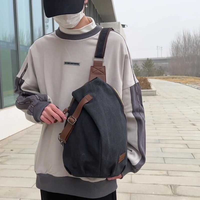 Crossbody Bag Manufacturer - Chest Bag Men's One Shoulder Large Capacity Outdoor Sports Leisure Fashion Small Shoulder