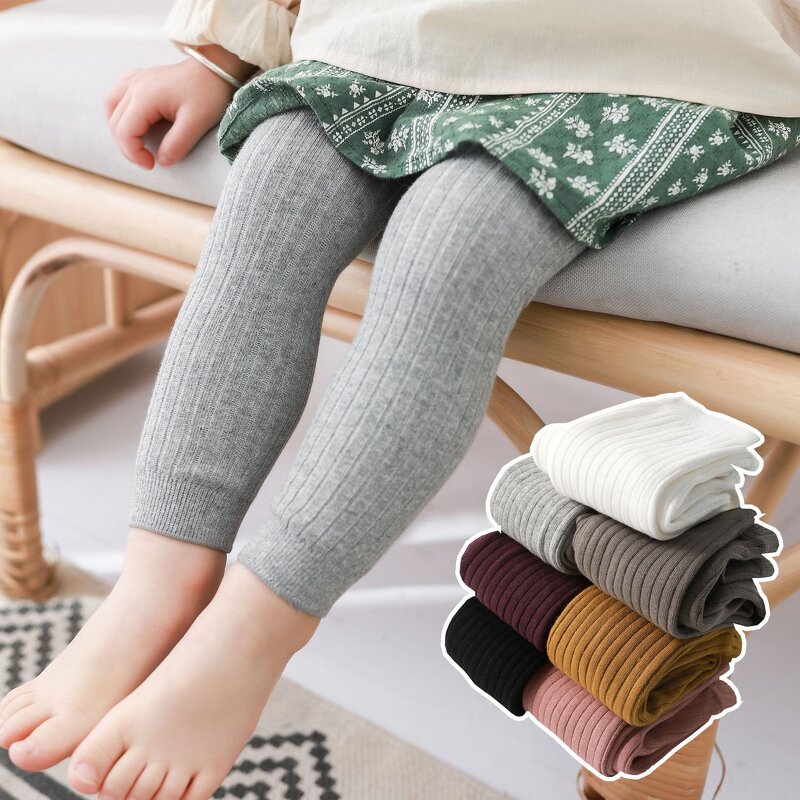 Baby Boys Girls Pants Manufacturer - Spring Autumn Newborn Girl Leggings Tights Cotton Stretch Kids Knitting 0-6 Years