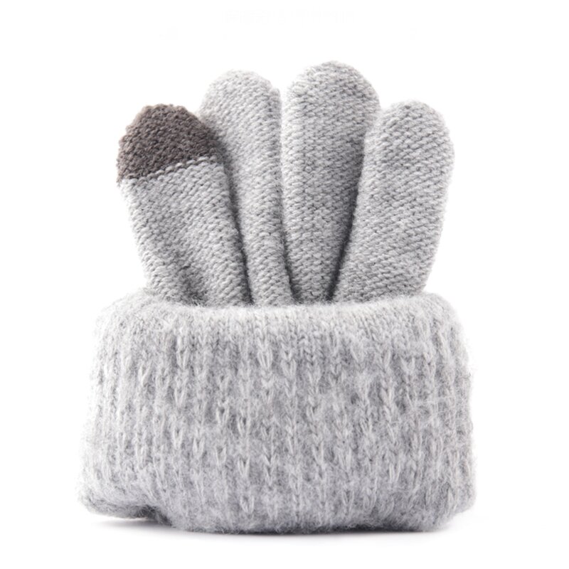 Cashmere Knitted Gloves Manufacturer - Women Autumn Winter Warm Thick Touch Screen Skiing
