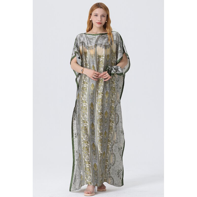 Silk Africa Robe Manufacturer - 2025 Wholesale Luxury Designer Polyester Printed Headscarf Ethnic Style Loose