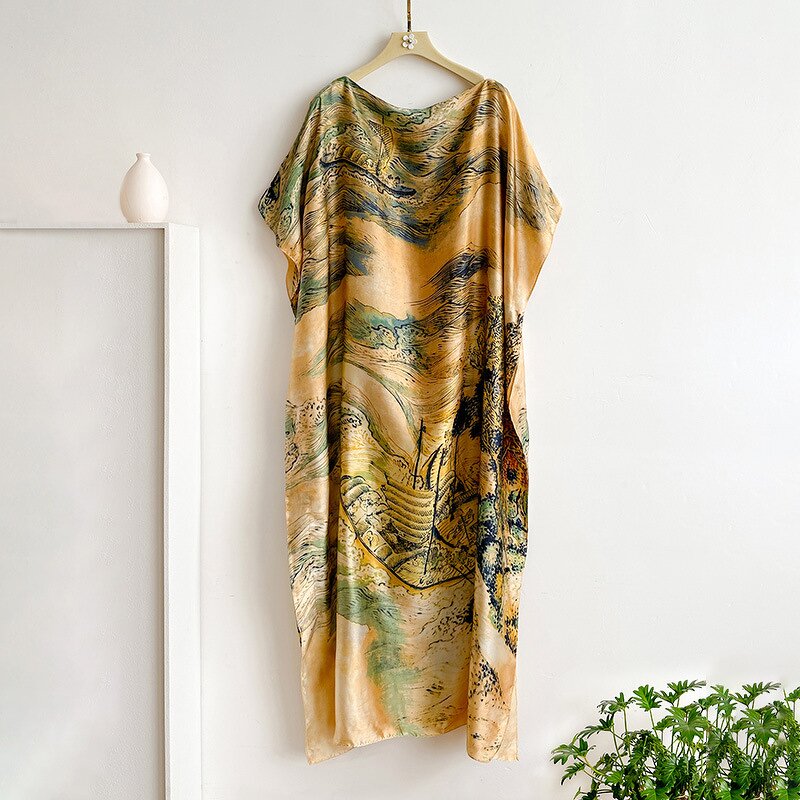 Sun Protection Beach Blouse Manufacturer - 2025 New Printed Loose Female Bikini Sexy Summer Robe Scarf Casual African