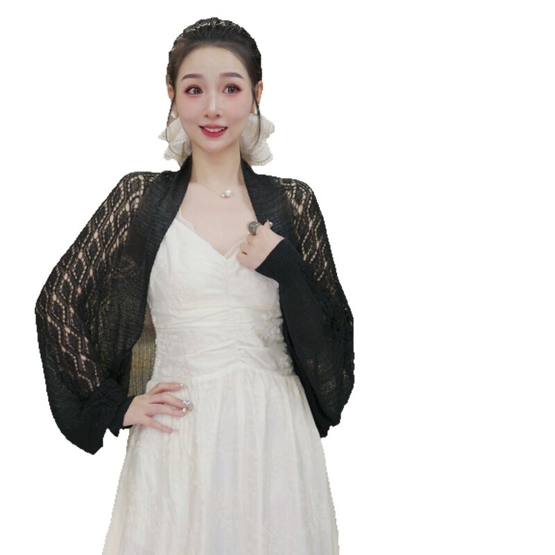 Knit Poncho Cape Manufacturer - Summer Women Open Front Wrap Shawl Hollow Out Crochet Cardigan Casual Cover up