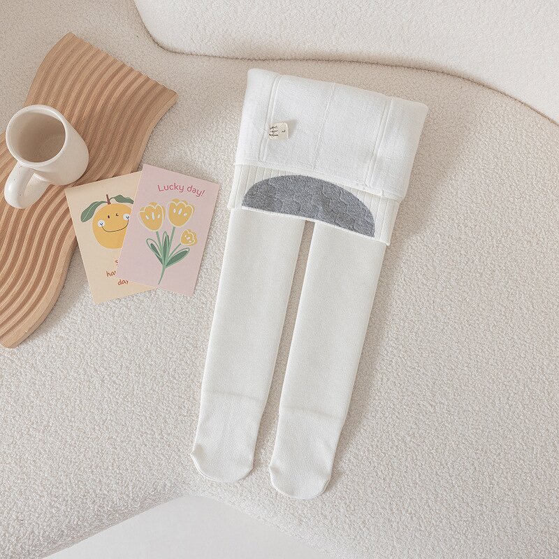 Baby Leggings Manufacturer - 2024 New Thickened Detachable Winter Autumn Ribbed Fleece Warm Tights Infant Slim