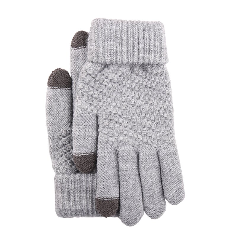 Cashmere Knitted Gloves Manufacturer - Women Autumn Winter Warm Thick Touch Screen Skiing