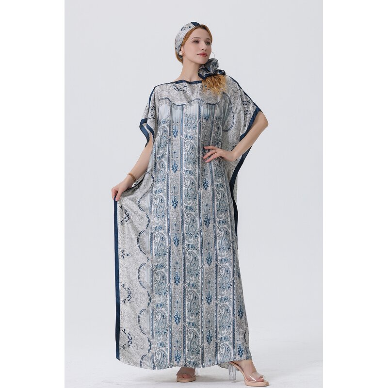 Silk Africa Robe Manufacturer - 2025 Wholesale Luxury Designer Polyester Printed Headscarf Ethnic Style Loose