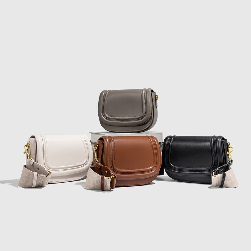 Saddle Crossbody Bag Manufacturer - Women's Small for Women 2025 Wide Canvas Shoulder Strap Vintage Underarm
