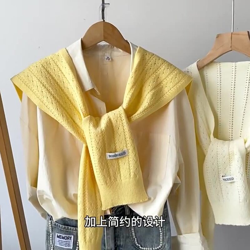 Cape Wrap Cardigan Manufacturer - Women's Autumn Slouchy Knitted Shawl Scarf Cape Accessories for Adults