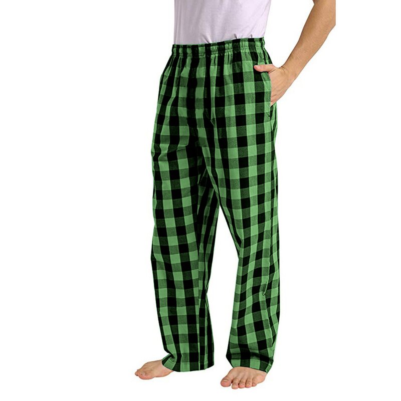 Pajama Pants Manufacturer - Wholesale High Quality Men's Drawstring Plaid Flannel Lounge with Pockets