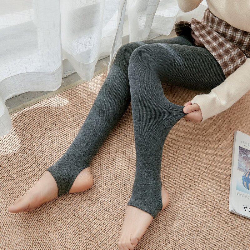 Leggings Manufacturer - Winter for Women Warm Solid Color Velvet High Waist Stretchy