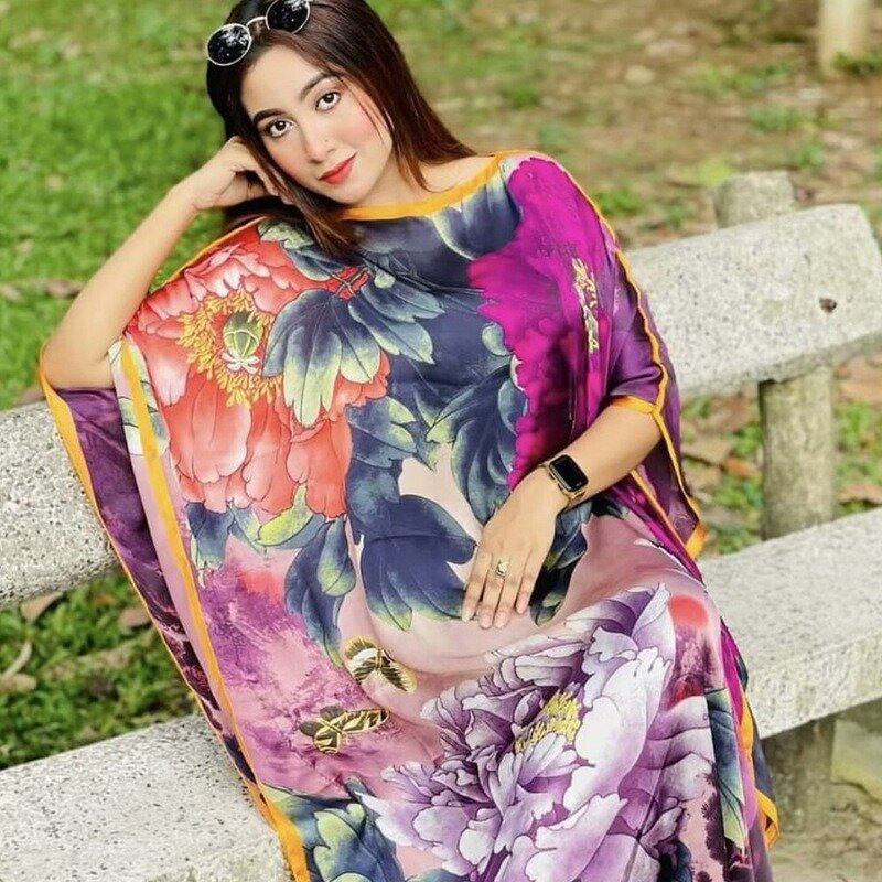 Muslim Long Robe Manufacturer - 2024 New Ladies Brand Silk with Scarf Custom Casual Plus Size African Kaftan