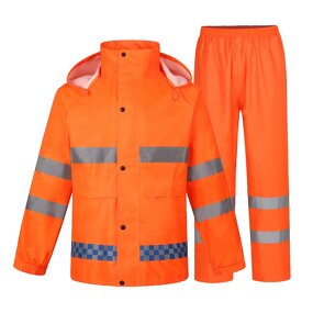 Rain Suit Manufacturer - Economic Waterproof Hi-Vis Jacket Pants Set for Men