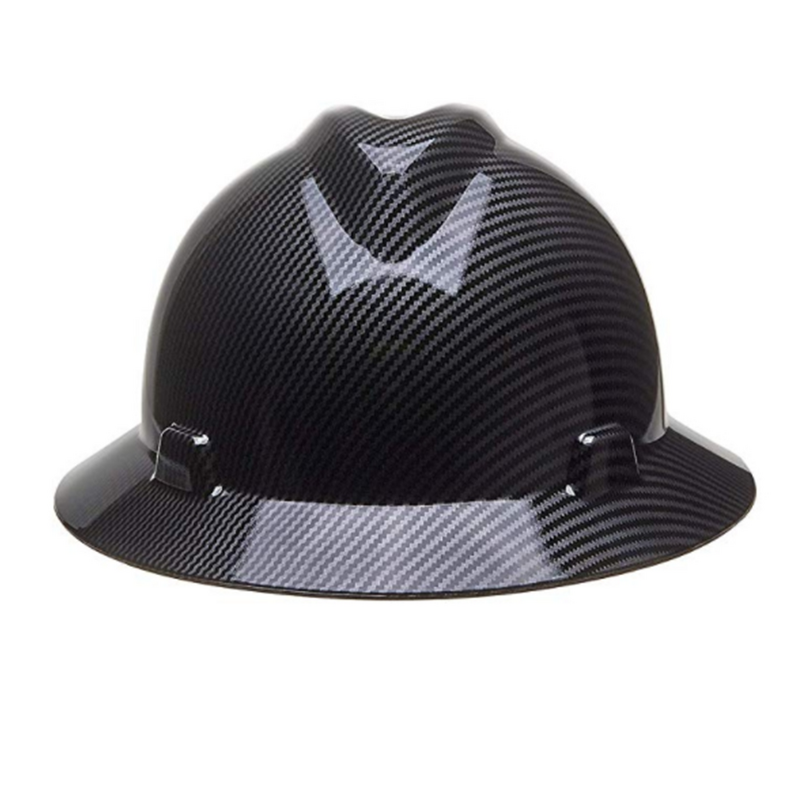 Safety Helmet Manufacturer - Full Wide Brim PE Safety Helmet with 6 Point Suspension ANSI