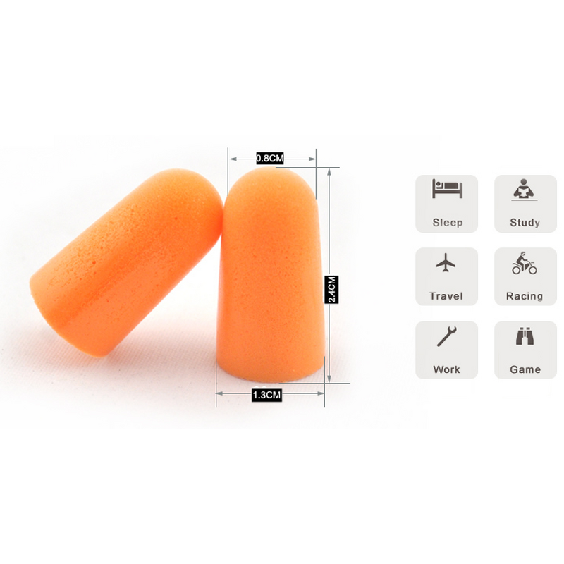 Earplugs Manufacturer - Travel Flight Foam Bullet Shape with Protective Case PU