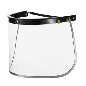 Hard Hat Bracket Manufacturer - Universal with PVC Clear Visor 8"x15.5" Face Shield
