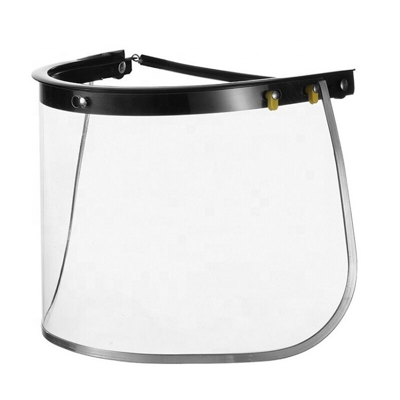 Hard Hat Bracket Manufacturer - Universal with PVC Clear Visor 8"x15.5" Face Shield