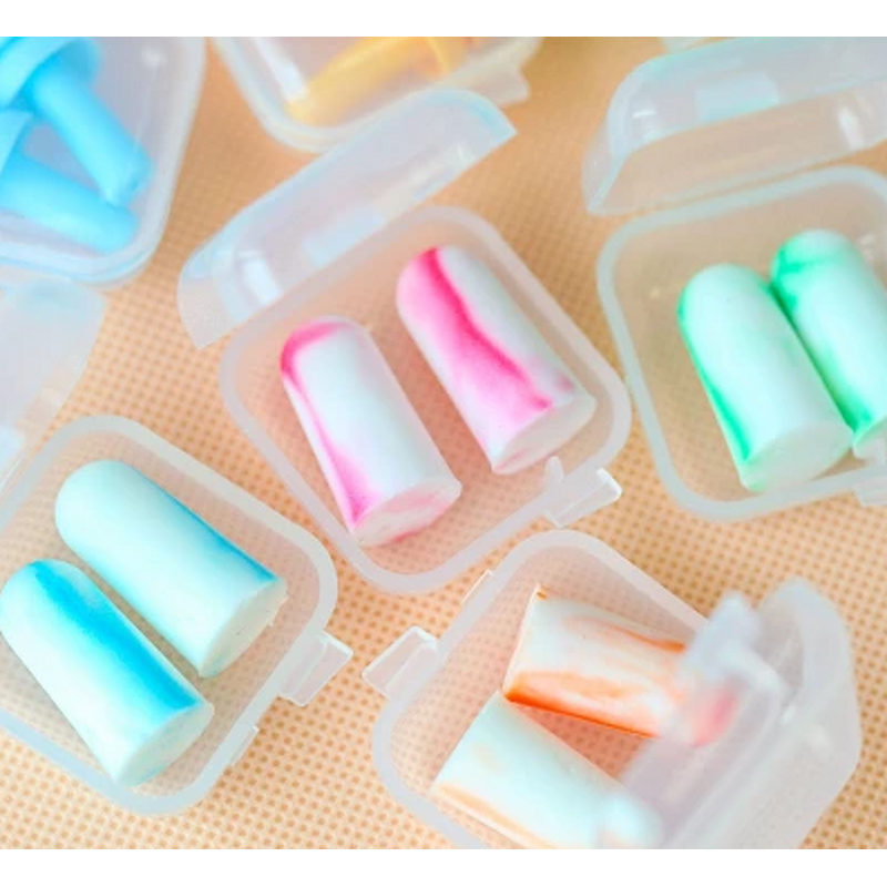 Earplugs Manufacturer - Travel Flight Foam Bullet Shape with Protective Case PU