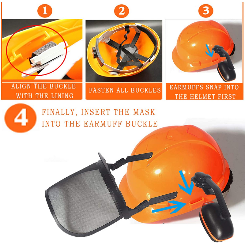 Forestry Helmet Manufacturer - Custom Chainsaw Safety Hard Hat Low MOQ Industrial