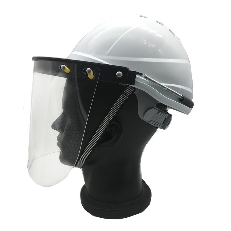Face Shield Bracket Manufacturer - Aluminum with PC or PVC Clear Visor for Hard Hat