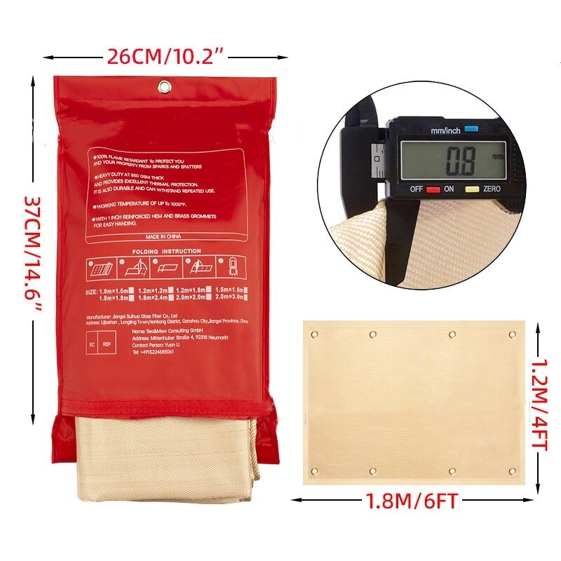 Welding Blanket Manufacturer - Heavy Duty 3.28ft x 3.28ft Fiberglass Fire Retardant for Industrial