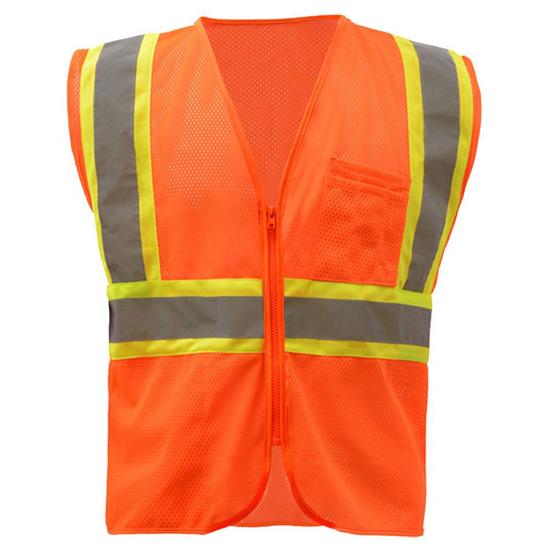 Safety Vest Manufacturer - Yellow Hi-Vis Mesh Vest 100% Polyester CE EN20471 ANSI