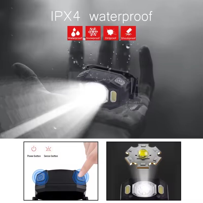 Headlamp Manufacturer - Rechargeable LED Waterproof COB Models 800mAh 6 Models