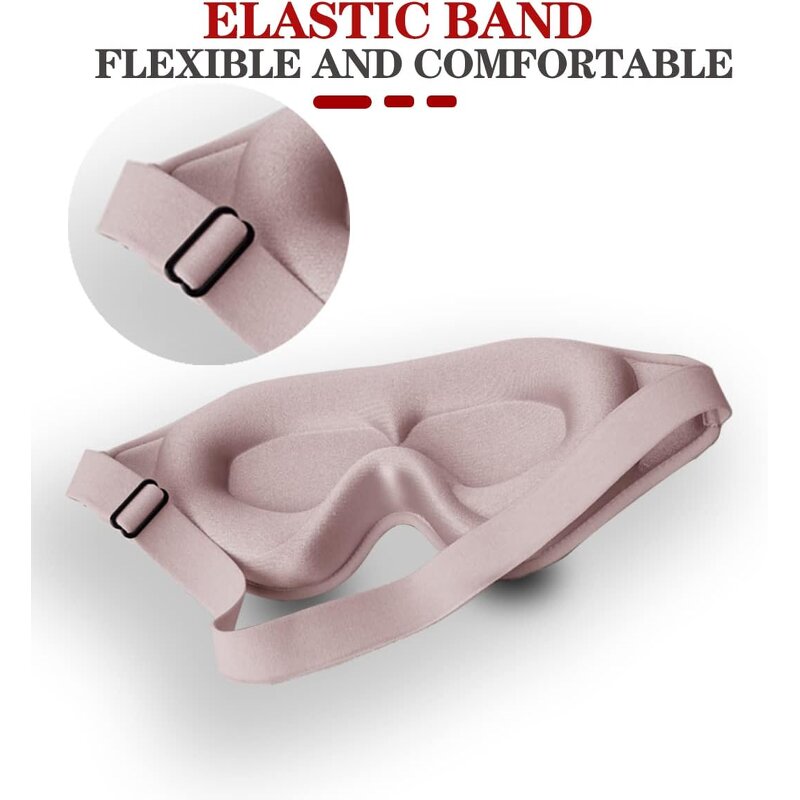 Sleep Mask Manufacturer - Light Blocking Adjustable Strap 3D Contoured Cup Black Yoga