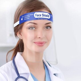 Face Shield Manufacturer - Disposable PET Transparent Anti-fog 330x250mm CE in Stock