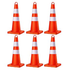Traffic Cone Manufacturer - Heavy-Duty Orange PVC Flexible Reflective with Handle