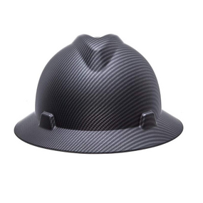 Safety Helmet Manufacturer - Full Wide Brim PE Safety Helmet with 6 Point Suspension ANSI