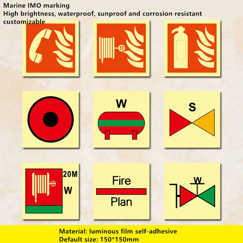 Ship Label Manufacturer - IMO Compliant Fluorescent Luminous Self-Luminous Flame Retardant