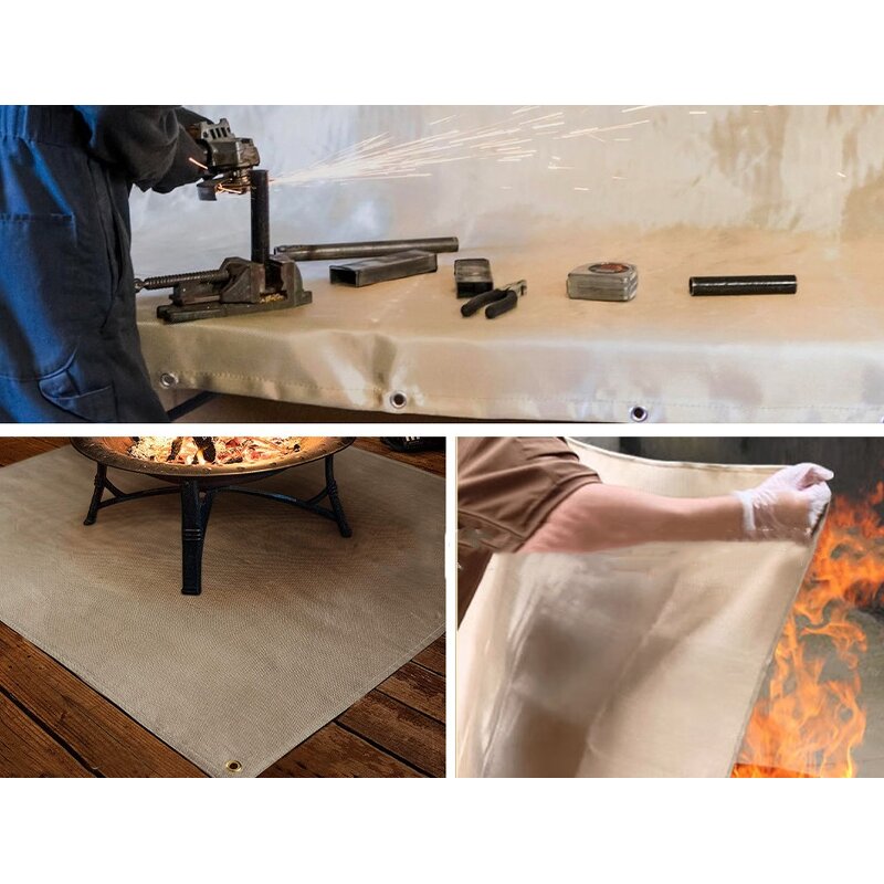 Welding Blanket Manufacturer - 1x1M High Temp Insulation Fire Resistant for Home & Industrial