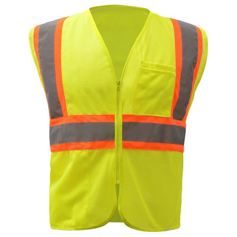 Safety Vest Manufacturer - Yellow Hi-Vis Mesh Vest 100% Polyester CE EN20471 ANSI