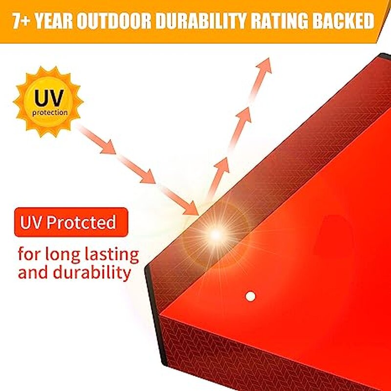 Safety Sign Manufacturer - SMV Slow Moving Vehicle Orange Reflective Triangle Thick Plastic