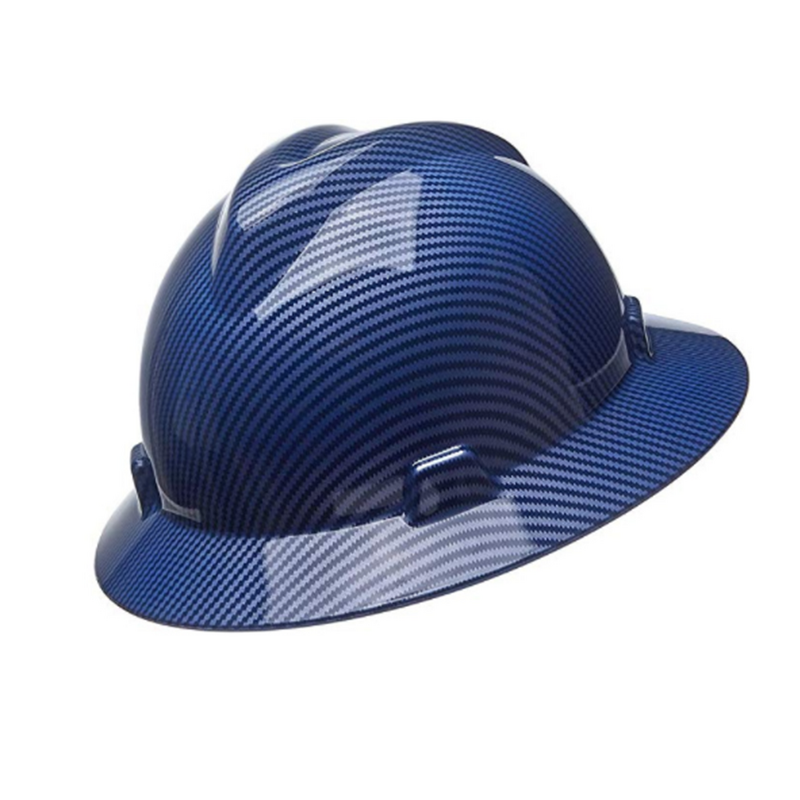 Safety Helmet Manufacturer - Full Wide Brim PE Safety Helmet with 6 Point Suspension ANSI