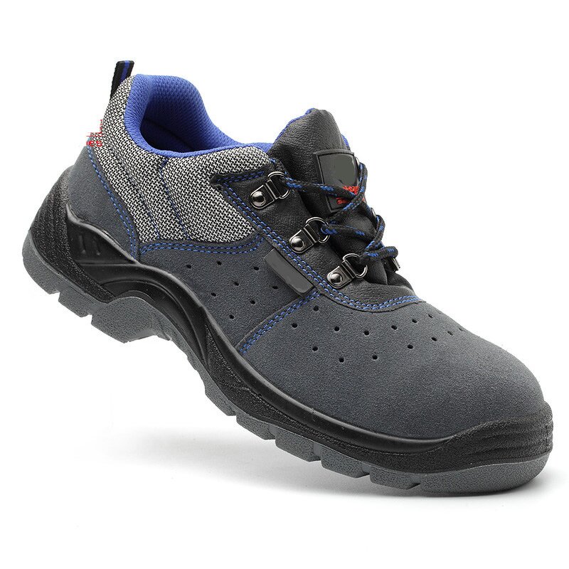 Safety Shoes Manufacturer - Unisex Low Cut Breathable Leather Steel Toe Anti-Puncture