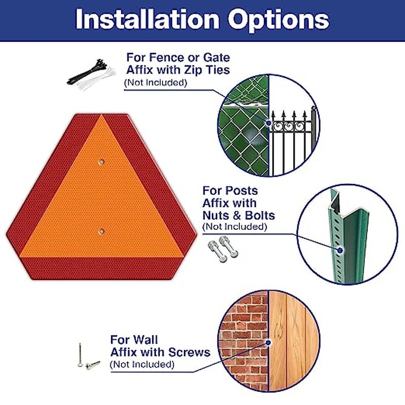 Safety Sign Manufacturer - Deflecto SMV Triangle with Reflector Aluminum Sheet Sign