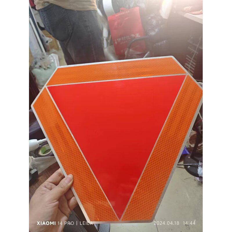 Safety Sign Manufacturer - Deflecto SMV Triangle with Reflector Aluminum Sheet Sign