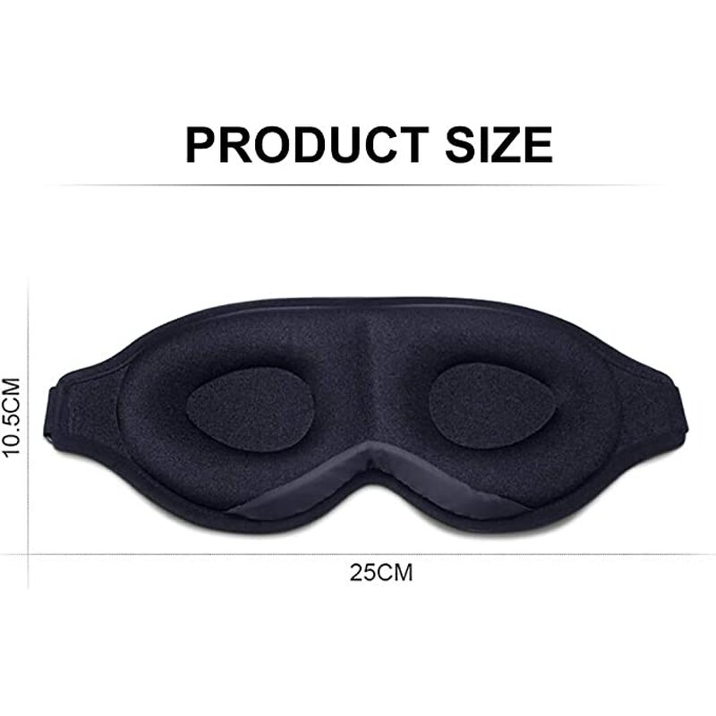 Sleep Eye Mask Manufacturer - 3D Contoured for Side Sleeper Light Blocking Memory Foam