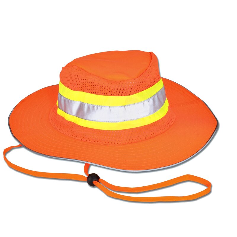 Safety Hat Manufacturer - Polyester Orange Reflective High Visibility Cap Unisex Sun Resistant