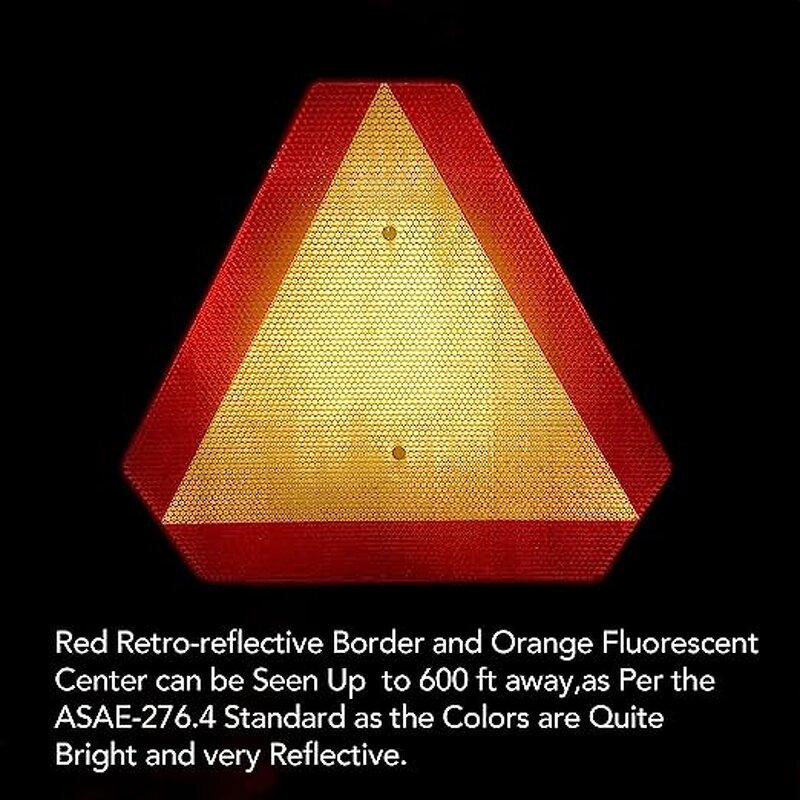 Safety Sign Manufacturer - SMV Reflective Aluminum Diamond Grade Triangle for Outdoor